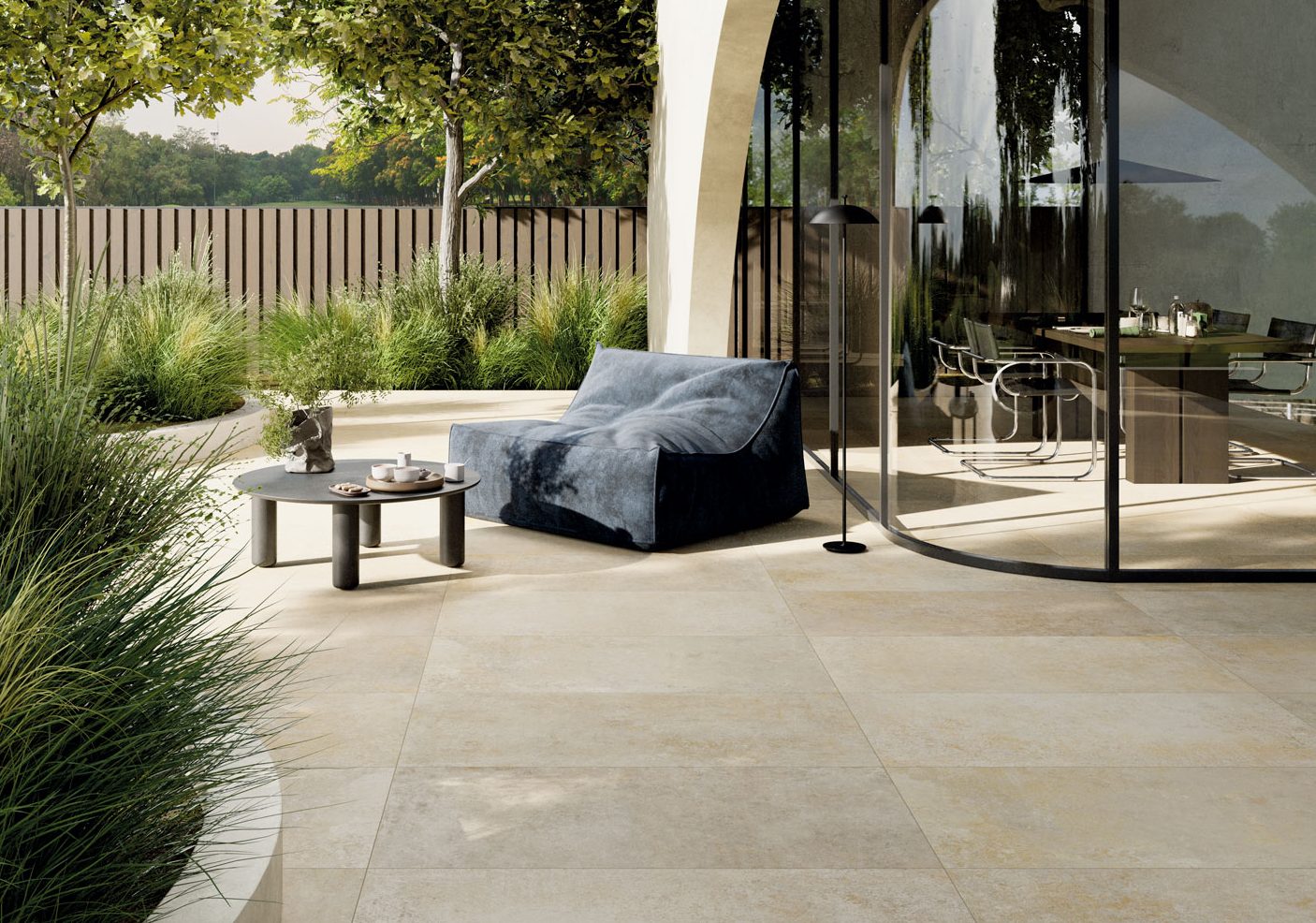 Pavimento esterno effetto terrazzo